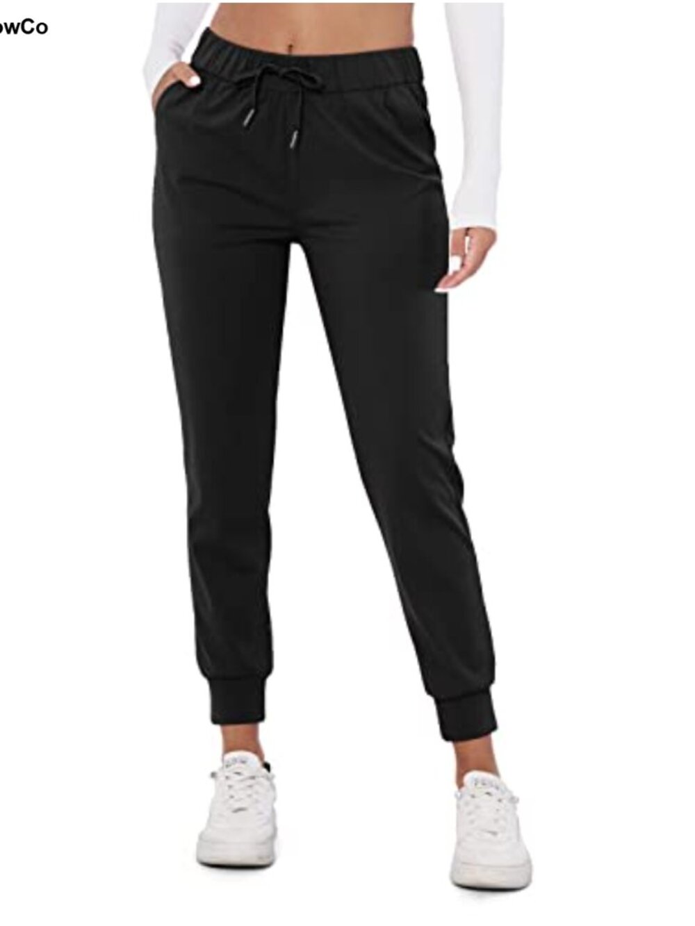 High Waisted Joggers Lightweight Running Pants with Pockets Drawstring